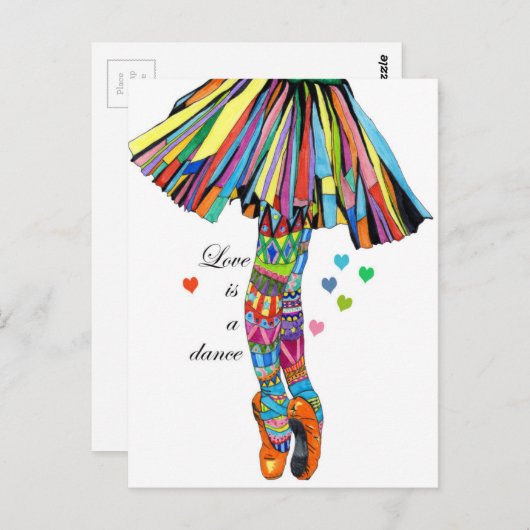 LOVE IS A DANCE ポストカード (正面/裏面)