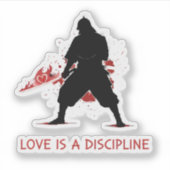 Love is a discipline シール (正面)