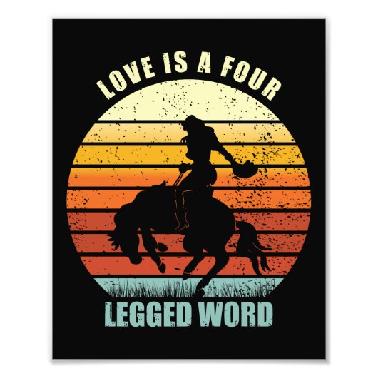 Love Is A Four Legged Word - 馬好き フォトプリント (正面)