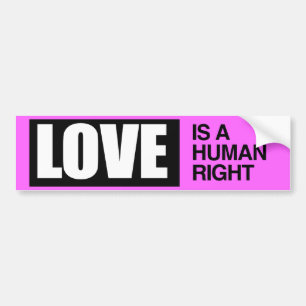 LOVE IS A HUMAN RIGHT -.png バンパーステッカー