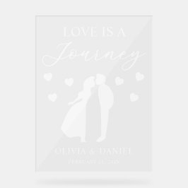 Love is a Journey Personalized Wedding アクリルサイン