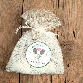 Love Is a Perfect Match Tennis Bridal Shower Favor ラウンドシール