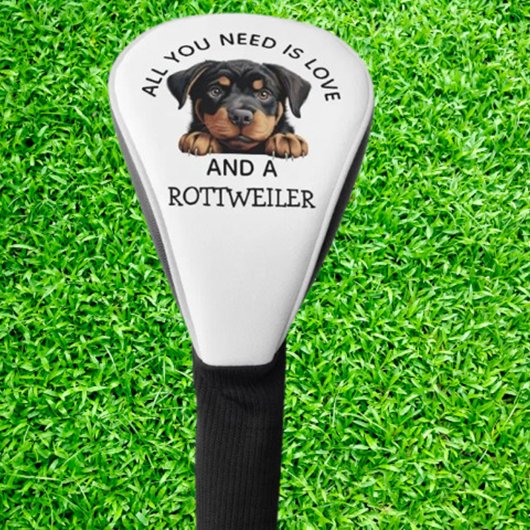  love is a rottweiler ゴルフヘッドカバー