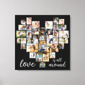 Love is allのまわりにハートShape 36 Photo Collage キャンバスプリント (正面)