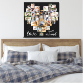 Love is allのまわりにハートShape 36 Photo Collage キャンバスプリント (インサイチュ (寝室))