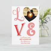 Love is all you needハートレッドモダンフォトカード シーズンカード (スタンド正面)