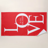 Love is all you need ビーチタオル (正面)