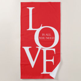 Love is all you need ビーチタオル