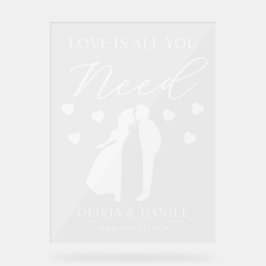 Love is All You Need Custom Wedding アクリルサイン