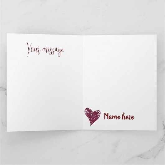 Love is all you need hearts customize inside text カード (内部)