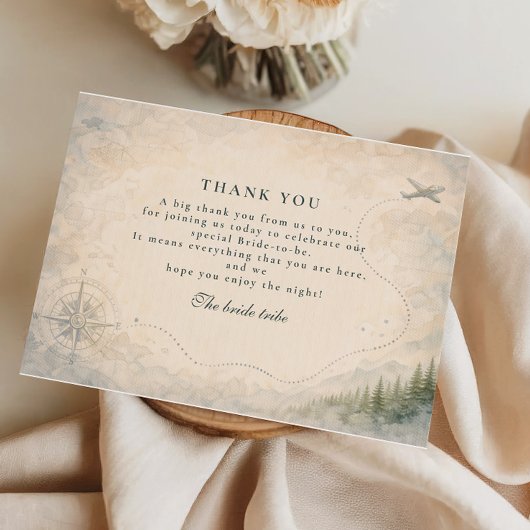 Love Is An Adventure Bridal Shower サンキューカード