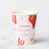 Love is Berry Sweet Strawberry Theme Bridal Shower 紙コップ (裏面)