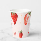 Love is Berry Sweet Strawberry Theme Bridal Shower 紙コップ (右)