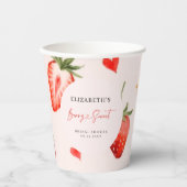 Love is Berry Sweet Strawberry Theme Bridal Shower 紙コップ (正面)