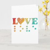 Love Is Blind Braille カード (黄色い花)