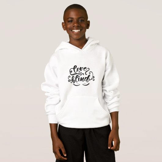 Love Is Blind Stylish Typography Hoodie (正面フル)