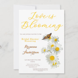 Love Is Blooming Wildflower Daisy Bridal Shower 招待状