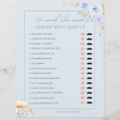 Love is Brewin He Said She Said Bridal Shower Game (正面)