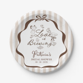 Love Is Brewing エスプレッソマティーニ ブライダルシャワー ペーパープレート