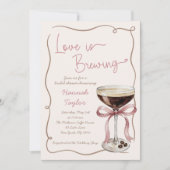 Love is Brewing エスプレッソマティーニ ブライダルシャワー 招待状 (正面)