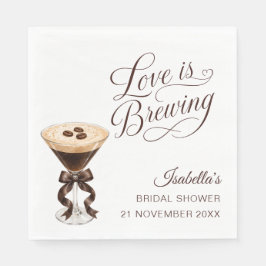 Love Is Brewing エスプレッソマティーニ ブライダルパーティー スタンダードランチョンナプキン