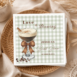 Love is Brewing エスプレッソ マティーニ ブライダル シャワー スタンダードカクテルナプキン