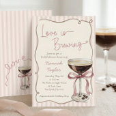 Love is Brewing エスプレッソ マティーニ ブライダル シャワー 招待状