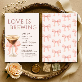 Love is Brewing エスプレッソ マティーニ ブライダル ショワー 招待状