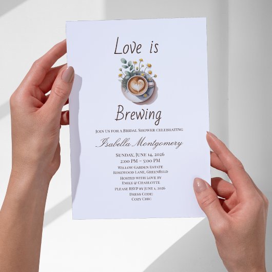 Love Is Brewing コージーエスプレッソ ブライダルシャワー 招待状