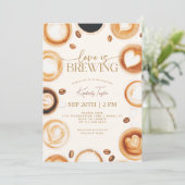 Love is Brewing コーヒーブライダルシャワー 招待状 (スタンド正面)