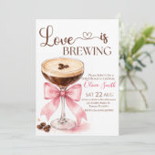 Love is Brewing ブライダルシャワー招待状 招待状 (スタンド正面)