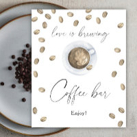 Love is brewing ブライダルシャワー コーヒーバー