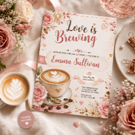 Love Is Brewing ブライダルシャワー 招待状