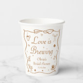 Love is Brewing ブライダルシャワー 紙コップ (裏面)