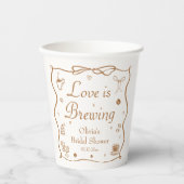Love is Brewing ブライダルシャワー 紙コップ (正面)