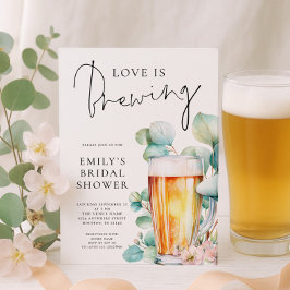 Love is Brewing Beer Bridal Shower 招待状