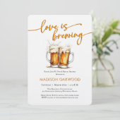 Love Is Brewing Beer Bridal Shower Invitation 招待状 (スタンド正面)
