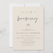 Love is brewing, Beer Party,  Bridal Shower 招待状 (正面)