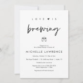 Love is brewing, Beer Party,  Bridal Shower 招待状 (正面)