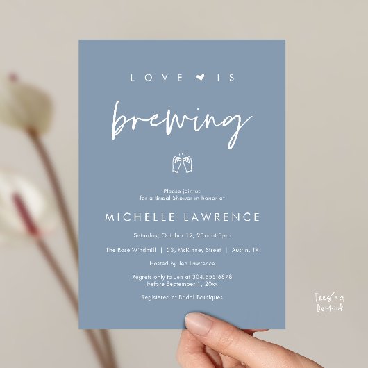 Love is brewing, Beer Party,  Bridal Shower 招待状