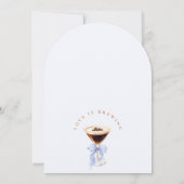 Love is Brewing Blue Arch Bridal Shower 招待状 (裏面)