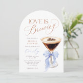 Love is Brewing Blue Arch Bridal Shower 招待状 (スタンド正面)