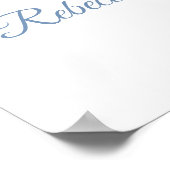 Love is Brewing Blue Bow Bridal Shower Welcome ポスター (角)