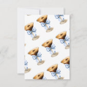 Love is Brewing Blue Bow Coffee Bridal Shower サンキューカード (裏面)