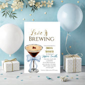 Love is Brewing Blue Bridal Shower Invitation  招待状