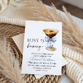 Love is Brewing Blue Coquette Bow Bridal Shower 招待状