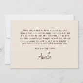 Love is Brewing Boho Coffee Bridal Shower サンキューカード (裏面)