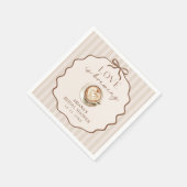 Love is Brewing Bow Coffee Bridal Shower スタンダードカクテルナプキン (角)