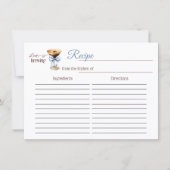 Love is Brewing Bow Coffee Bridal Shower Recipe ノートカード (正面)