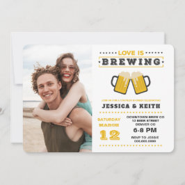Love Is Brewing Breweryカップルのウェディングシャワー 招待状